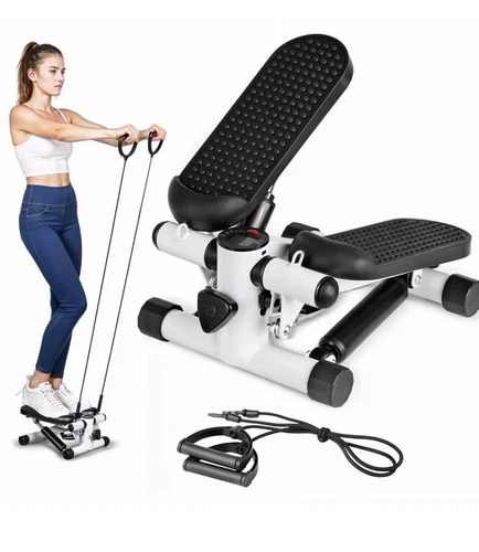 Mini Stepper with Resistance Band, Stair Stepping Fitness Exercise Home Workout