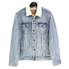 Levi Strauss & Co s40116 Men's Jean Jacket Size L Sherpa Blue Denim