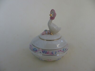 Lenox 2003 Limited Edition Springtime Goose Easter Egg, Schmuckschatulle.