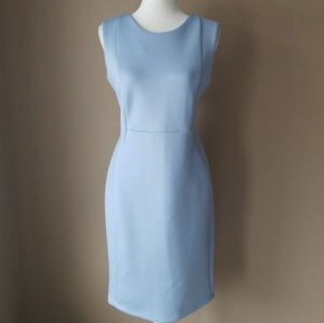 calvin klein women's scuba crepe sleeveless princess seam sheath dress