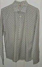 Prada Men's Pinstripe With Umbrella Print Cotton Dress Shirt Sz 45/ 17