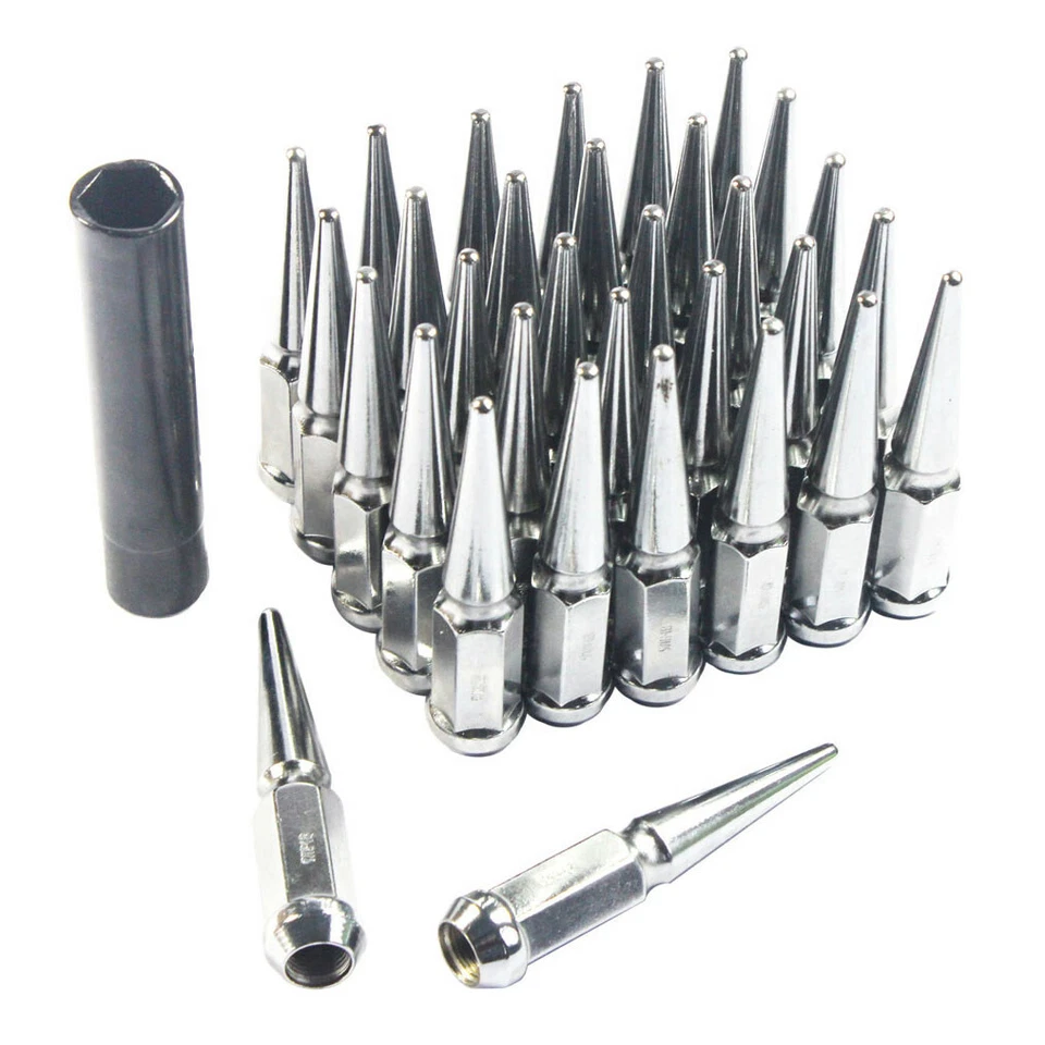 Juego de 32 tuercas cromadas 9/16" para Dodge RAM 2500 3500 1994-2011 Foto 3 de 4