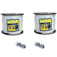 2 X 400m White Electric Fencing Rope With 2 Connectors 2 X 400m White Electric Fencing Rope With 2 Connectors