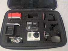 GoPro Hero 3+ Silver With Battery Charger And Tons Of Accessories And Case ToteD