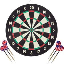 Paper Wound Dart Board   Indoor Hanging 20-Point Darts and Target Bullseye Gam