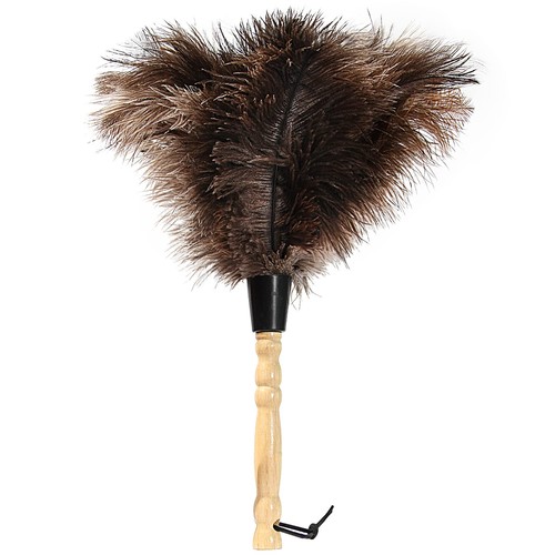 iHUFeather Ostrich Feather Duster 14 inch Model-14“-brown-1 Pieces