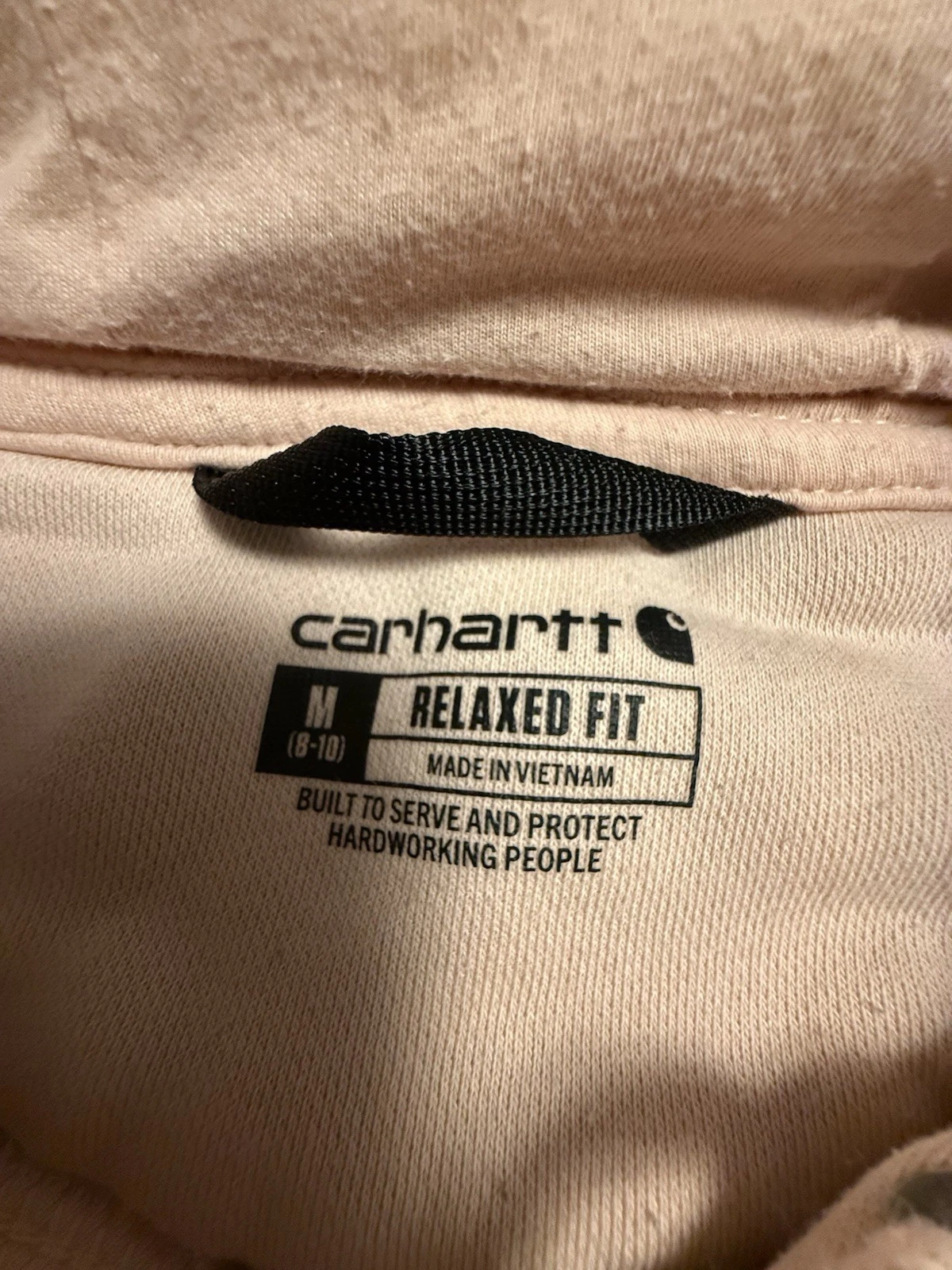 VETEMENTS CARHARTT Felpa con Cappuccio Misto Cotone Rosa Pallido Donna Media