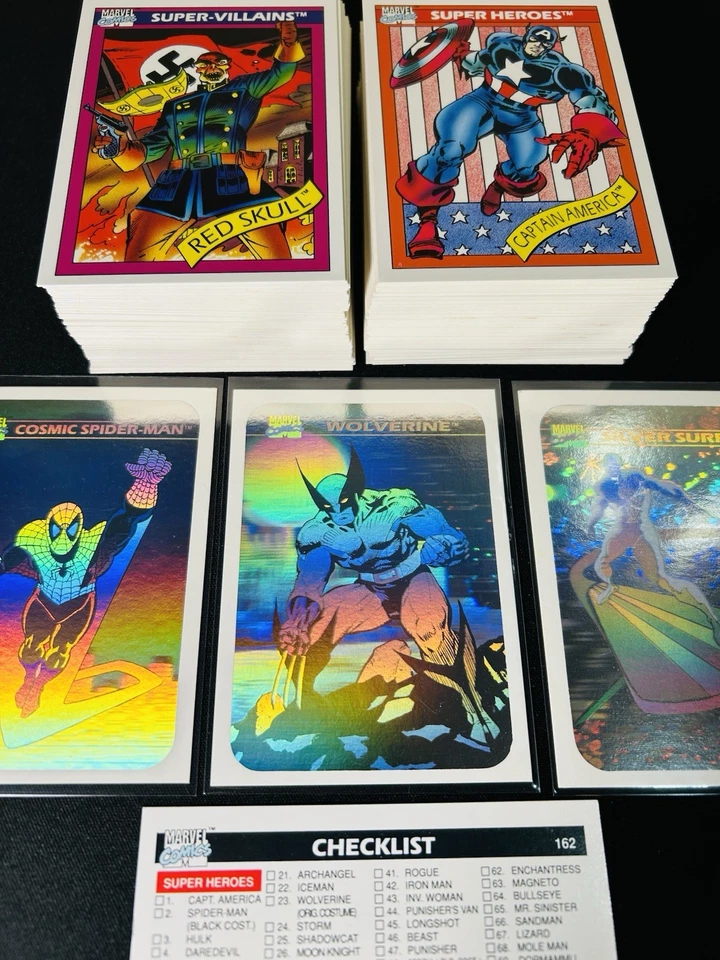 1990 Marvel Universe Complete Set w/ (3) Holograms Cosmic Spider-man, Wolverine - Image 4 of 4