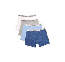 Calvin Klein Kids Boys' Modern Cotton Boxer Brief Underwear 4-Pack,