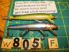 W0805 F LOT OF 2 COTTON CORDELL RED FIN RARE 4 INCH FISHING LURE