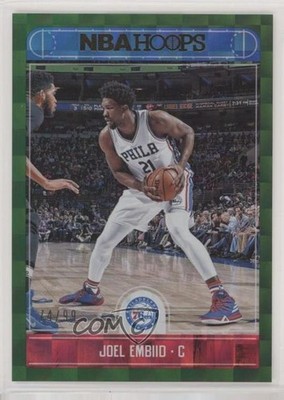 2017-18 Panini NBA Hoops Green 74/99 Joel Embiid #1 0b1