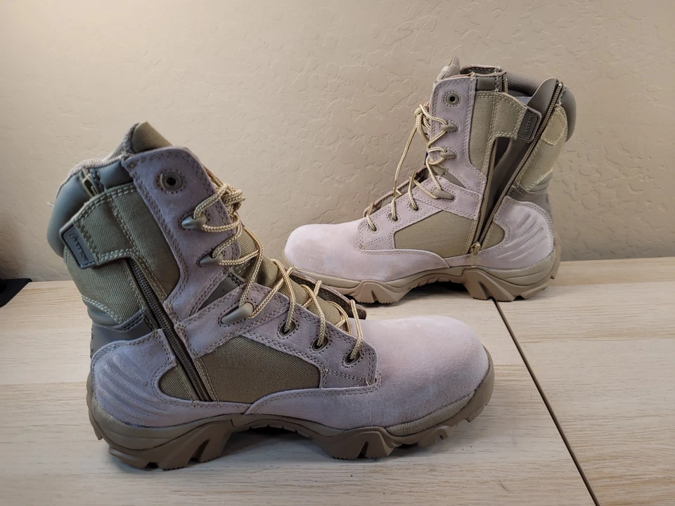 Botas Bates Puntera Compuesta Seguridad GX-8 Cremallera Lateral Desierto Cuero Tostado Para Hombres 10.5 M Foto 4 de 4