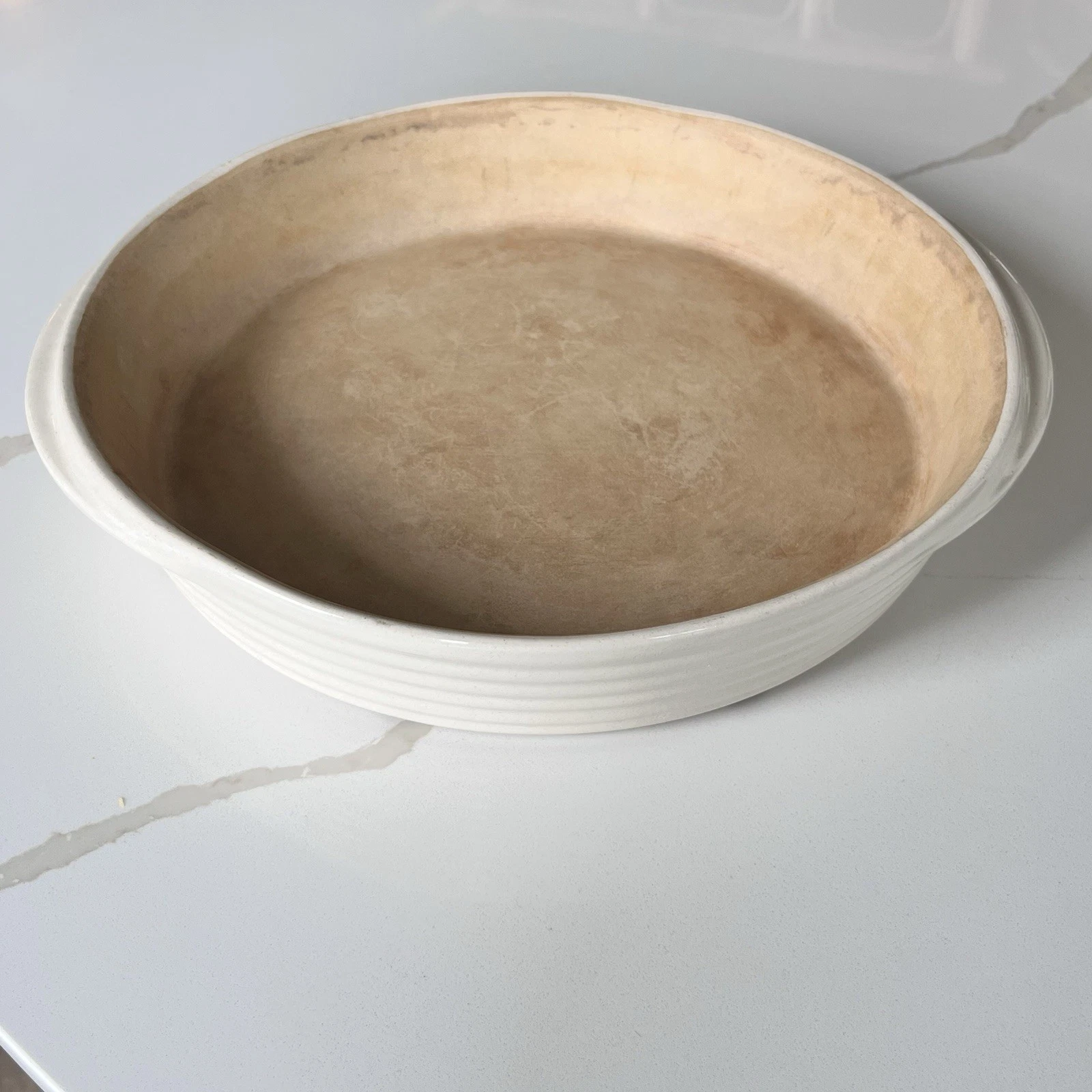 PAMPERED CHEF New Traditions 11-inch Deep Dish Baker Stoneware Pie Plate RETIRED