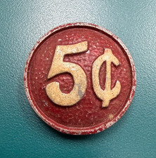 Ricambi antichi slot machine - anni '30 mulini 5 centesimi denominatore distintivo fronte castello