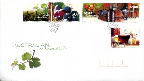 2005 Australian Wine - FDC Gummed stamps