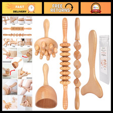 5-in-1 Wooden Massage Therapy Tools Kit for Lymphatic Drainage  Body Sculpting