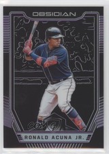 2019 Chronicles Obsidian Electric Etch Purple Prizm 24/99 Ronald Acuna Jr 0oc8