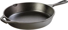Lodge 10.25 Inch Cast Iron Pre-Seasoned Skillet – Signature Inch, Black 