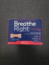 Breathe Right Extra Strength Nasal Strips 72 TAN Strips 2 PACk, 144 STRIPS 
