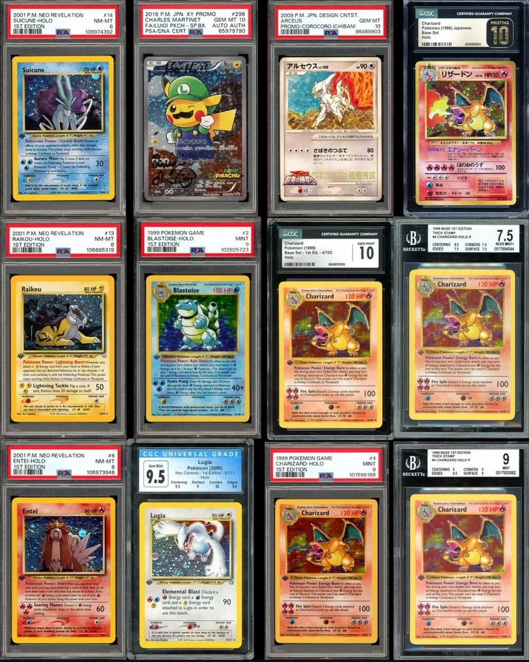 TWO Mystery SLABS GRADED DESCRIPTION CEILING 1200+ Pokemon English Japanese - Image 2 of 4