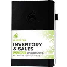 Clever Fox Inventory & Sales Log Book Undated A5 (Black)