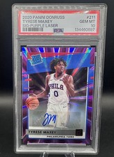 2020 Donruss Tyrese Maxey Purple Laser Signature /15 RC 🔥🔥