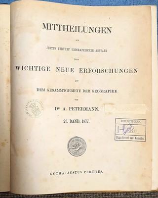 1877 Dr. Petermann's Communications Volume 23 Geography Illustrated...