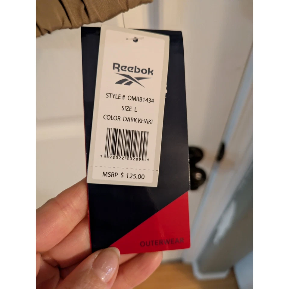 Reebok Jacket Shell Dark Khaki NWT Men's Large  - Image 4 of 4