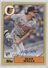 2022 Topps Update 1987 Topps Baseball Auto Alex Wells #87BA-AW Rookie Auto RC