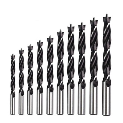 Brad Point Wood Drill Bit Set 11-Piece Perfect for DIY Carpenter Woodworking ...