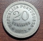 PORTUGAL 1921 20 Centavos KM# 571 AU nr UNC Original Surfaces Portuguese Coin — photo 2