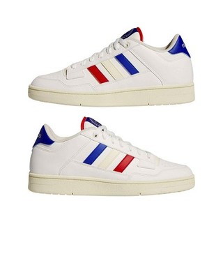  Sneakers sports shoes man Adidas rapid court low white royal red sportswear 
