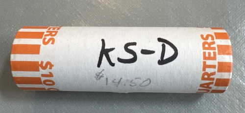 KANSAS 2005 "D" STATE QUARTERS - UNCIRCULATED BANK ROLL  OBW BU UNC 40 Coin Roll