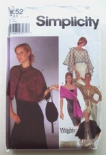 Evening wraps bags purses pattern 5252 size 6 8 10 12 14 16 UNCUT