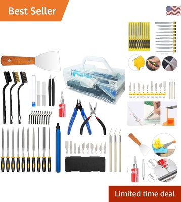 54-Piece 3D Printer Tool Kit with Metal Deburring & Nozzle Cleaning for All P...
