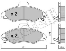 METELLI Bremsbeläge Satz Vorne Bremsklötze für FORD Escort VI Cabrio (ALL)