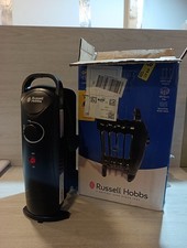 650W Oil Filled Radiator, 5 Fin Portable Electric Heater - Black,