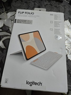 Logitech Flip Folio Keyboard Case für iPad Pro 11'' (M4,M5) & Air (M2,M3,5. Gen)
