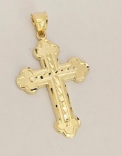 14K Solid Gold Cross Pendant