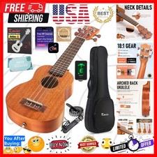 Professional Ukulele for Adult Beginner, Free Online Lesson 21 inch Soprano M...