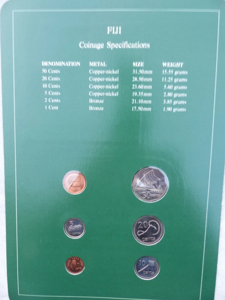 Set de piece Fiji 1982 Fleur de coin sous capsule Jamais circule - Photo 4/4