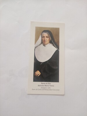Serva Di Dio Antonia Maria Verna Santino S6 Heilige Karte 