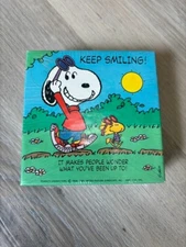 NIP Vtg 1987 Springbok Mini Puzzle, Keep Smiling! Snoopy 70pc Complete