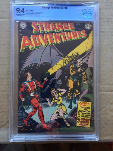 STRANGE ADVENTURES #18 CBCS NM 9.4; OW-W; Classic Anderson black sci-fi cvr!