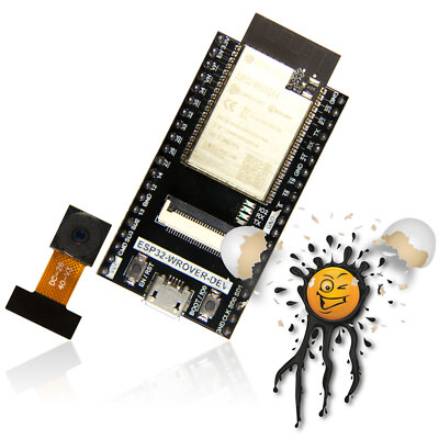 ESP32-WROVER-E 4MB Flash 8MB PSRAM OV3660 3 Megapixel Camera Dev-Board Set