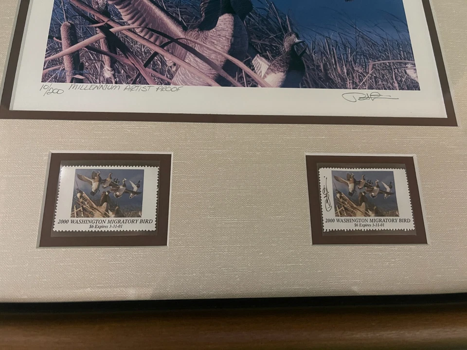 2000 Washington State Duck Stamp Print - Geese by Robert Steiner Artist Proof + - Image 2 of 3