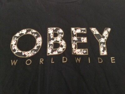 Obey Worldwide Flower Logo Men's Size 