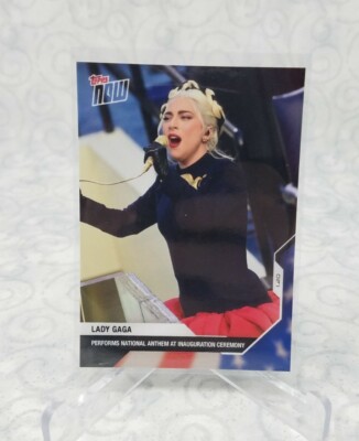 2020 Topps Now USA Election #17 Lady Gaga Inauguration National Anthem - In Hand
