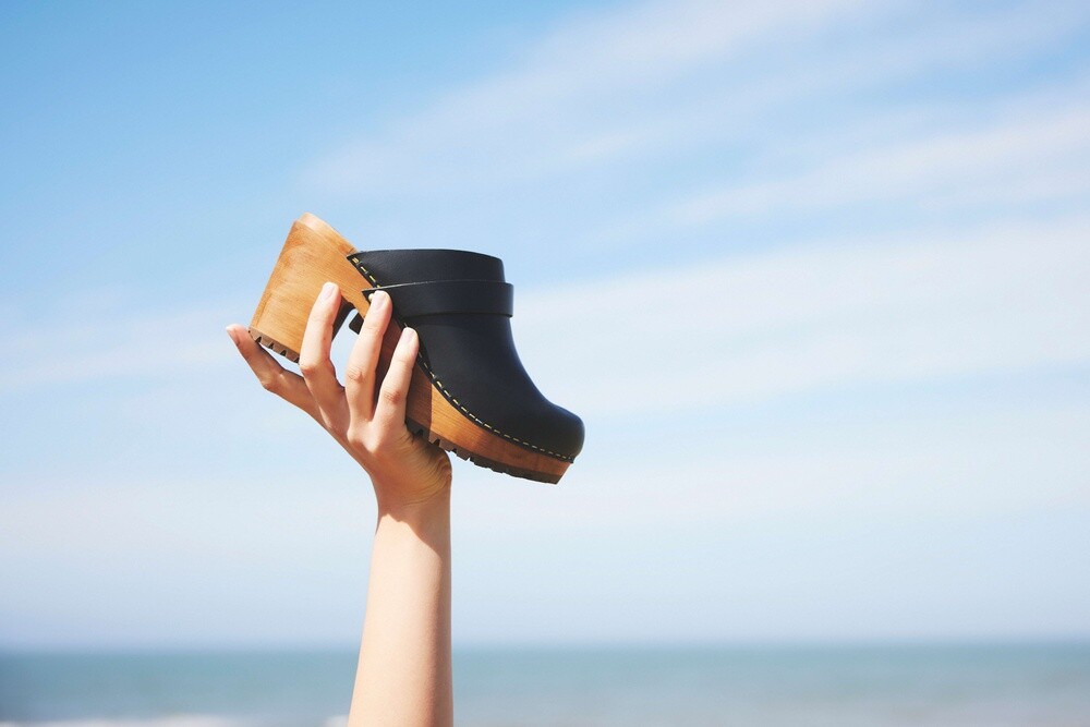 APL Sanita Clog Donna Wood Peleni Chunk Open 470144