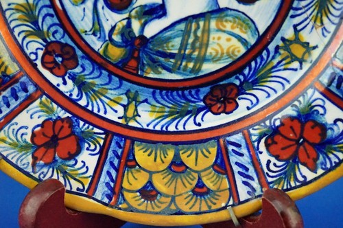Cooperativa ceramisti Gualdo Tadino Coppia piatti ceramica lustro Cesare 1900 XX - Imagen 19 de 24